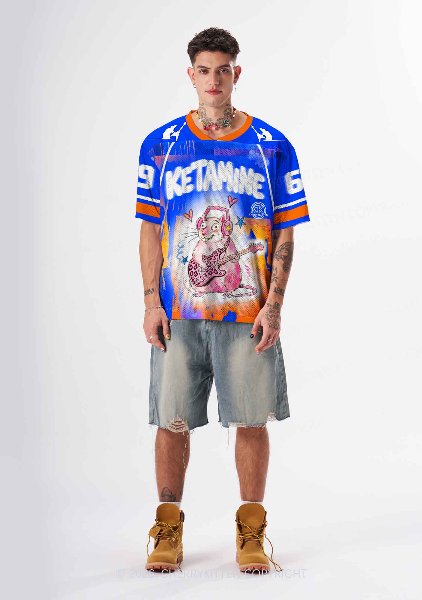 Pink Leopard Guitar Rat Y2K Sport Jersey Shirts Cherrykitten