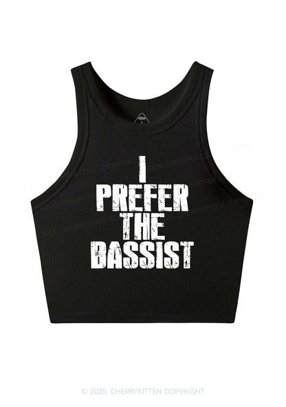 I Prefer The Bassist Y2K Crop Tank Top Cherrykitten