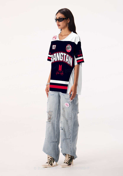 Black Korean Boys Y2K Sport Jersey Shirts Cherrykitten
