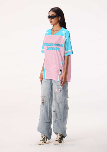 Transgirls Are Hot Pride Y2K Sport Jersey Shirts Cherrykitten