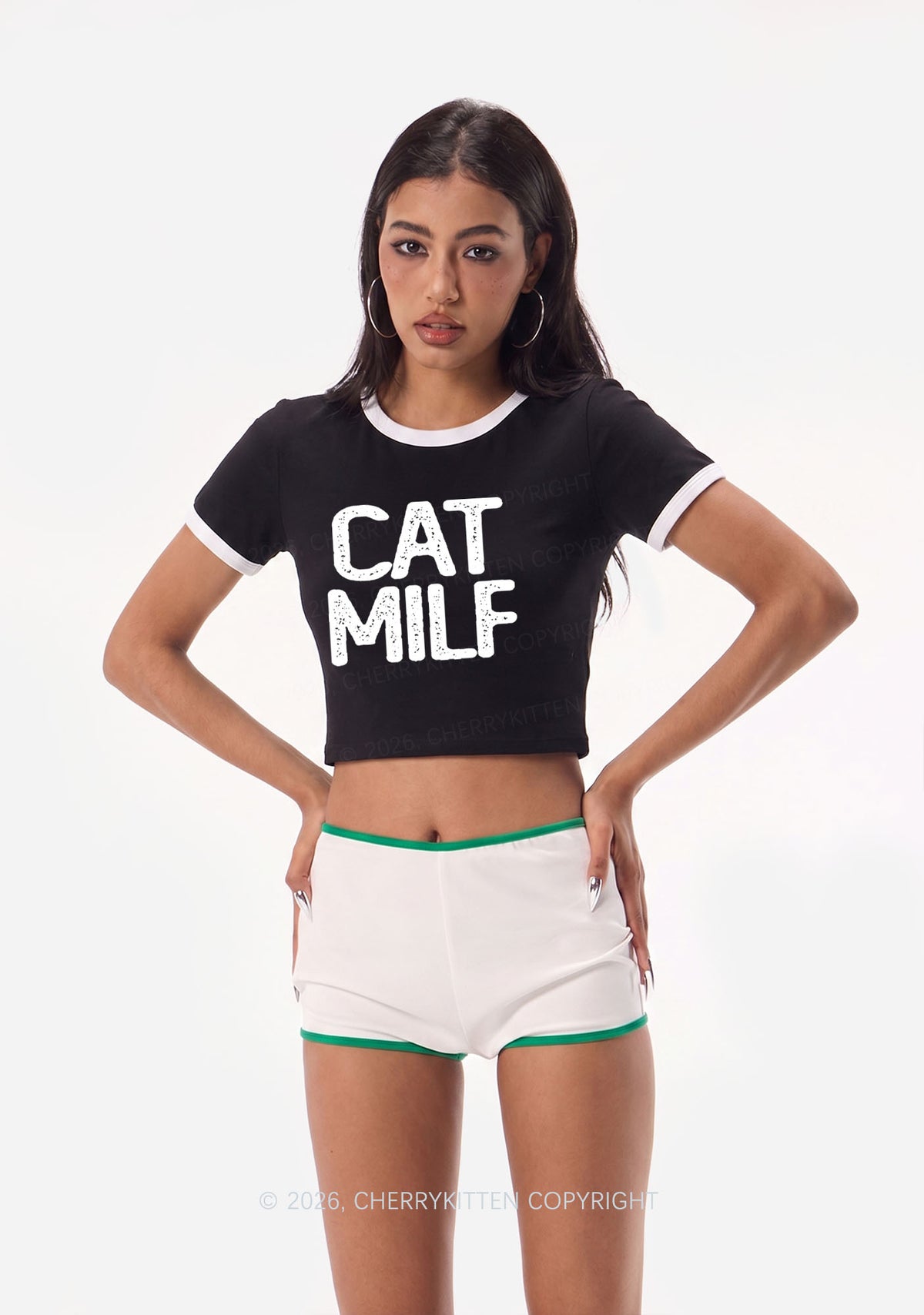Cat Mxxf Y2K Ringer Tee Cherrykitten