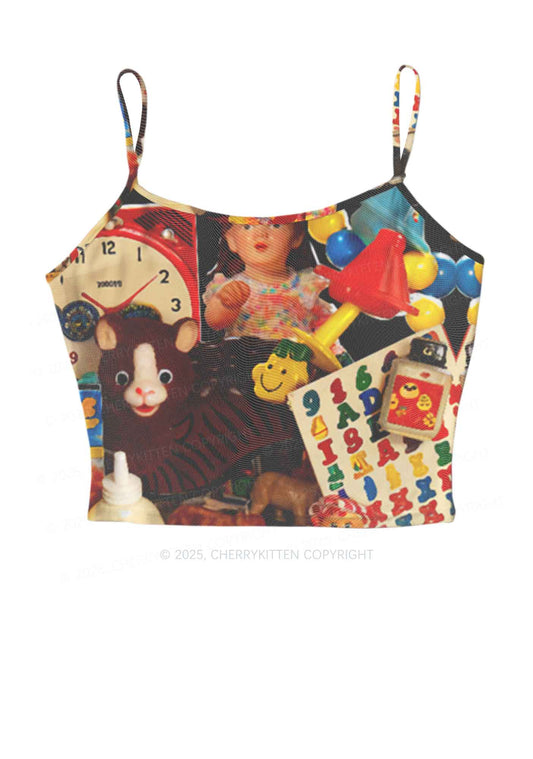Nostalgic Childhood Y2K Mesh Cami Tank Cherrykitten
