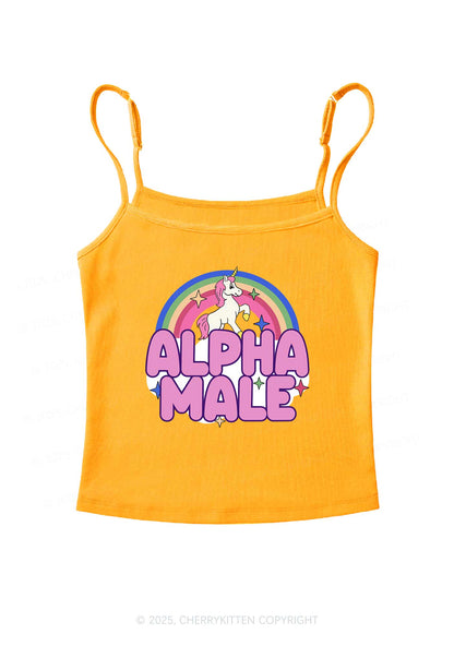 Rainbow Unicorn Alpha Y2K Spaghetti Strap Cami Cherrykitten