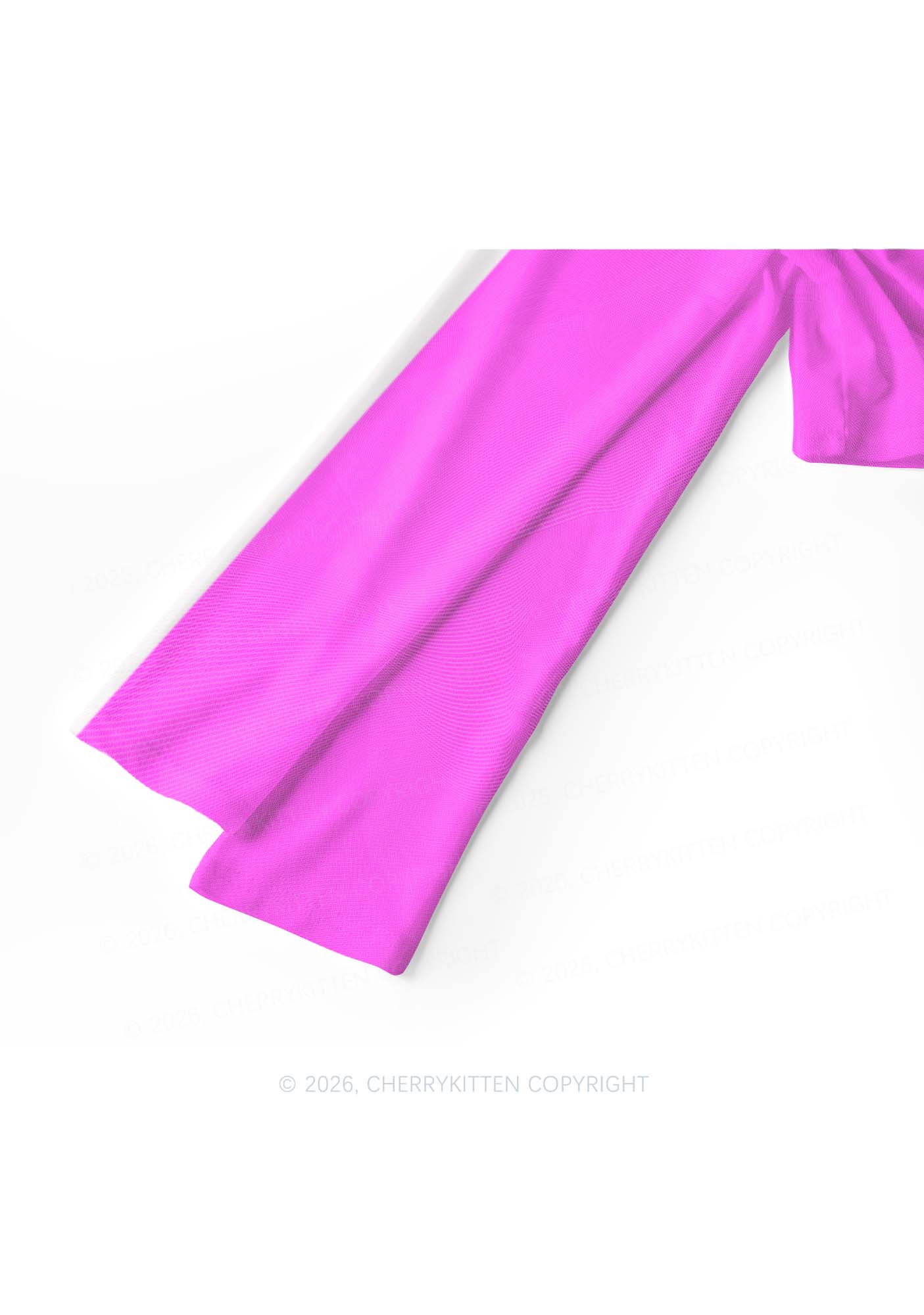 Hot Pink Father Figure Y2K Mesh Long Sleeve Crop Top Cherrykitten