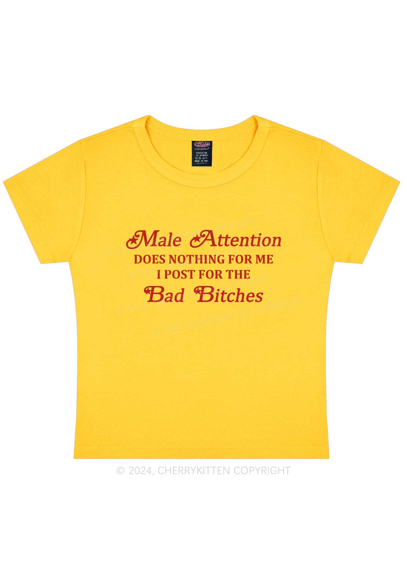 Male Attention Y2K Baby Tee Cherrykitten