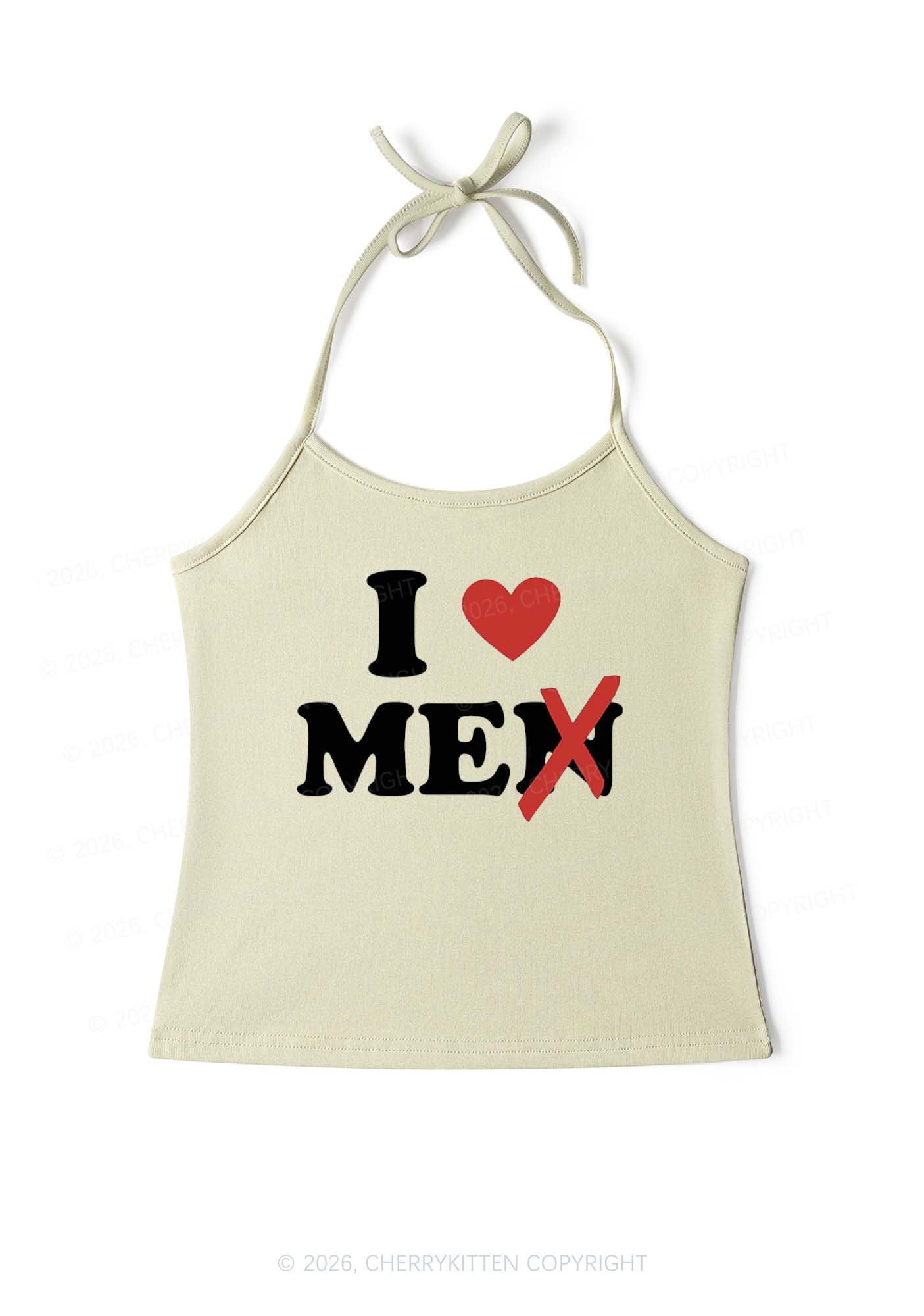 Love Me Not Men Y2K Halter Neck Cami Cherrykitten