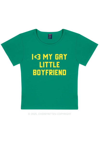 Love My Gay BF Pride Y2K Baby Tee Cherrykitten