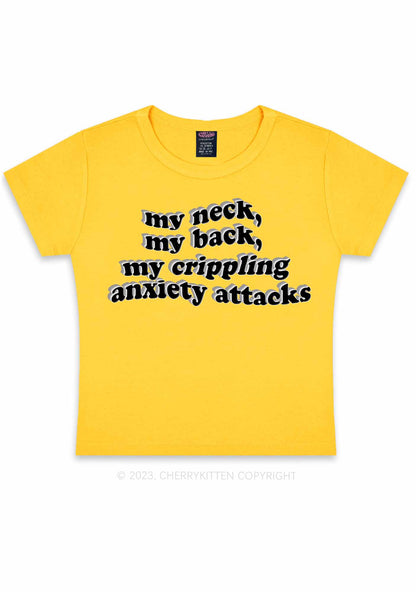 My Crippling Anxiety Attacks Y2K Baby Tee Cherrykitten