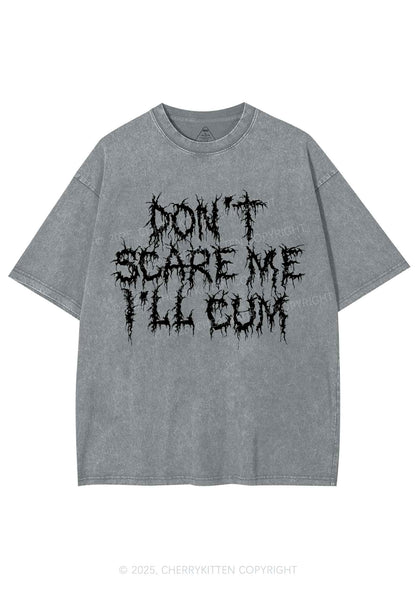 Halloween Dont Scare Me Cum Y2K Shirts Washed Tee Cherrykitten
