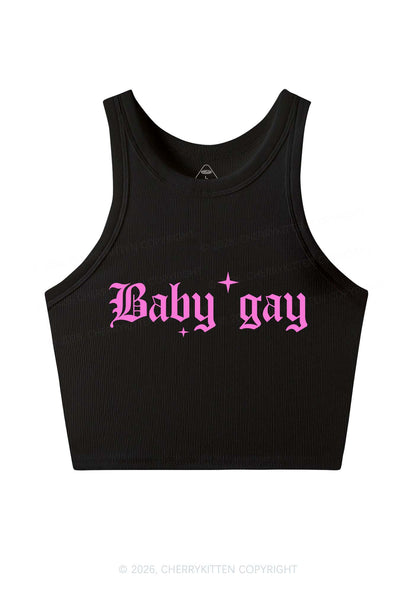 Baby Gay Pride Y2K Crop Tank Top Cherrykitten