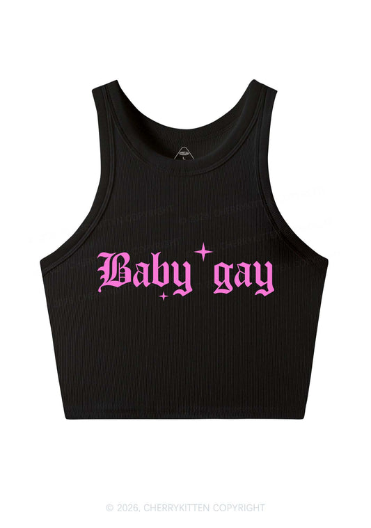 Baby Gay Pride Y2K Crop Tank Top Cherrykitten
