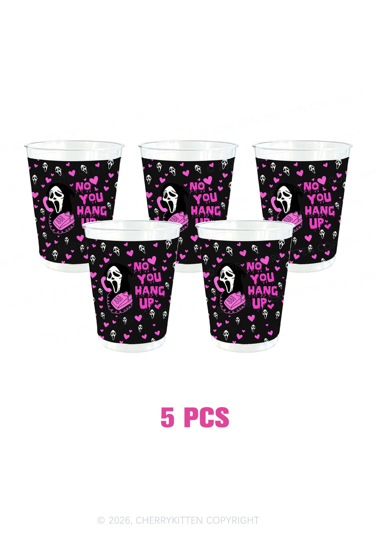 No You Hang Up Y2K Halloween Plastic Cup Cherrykitten