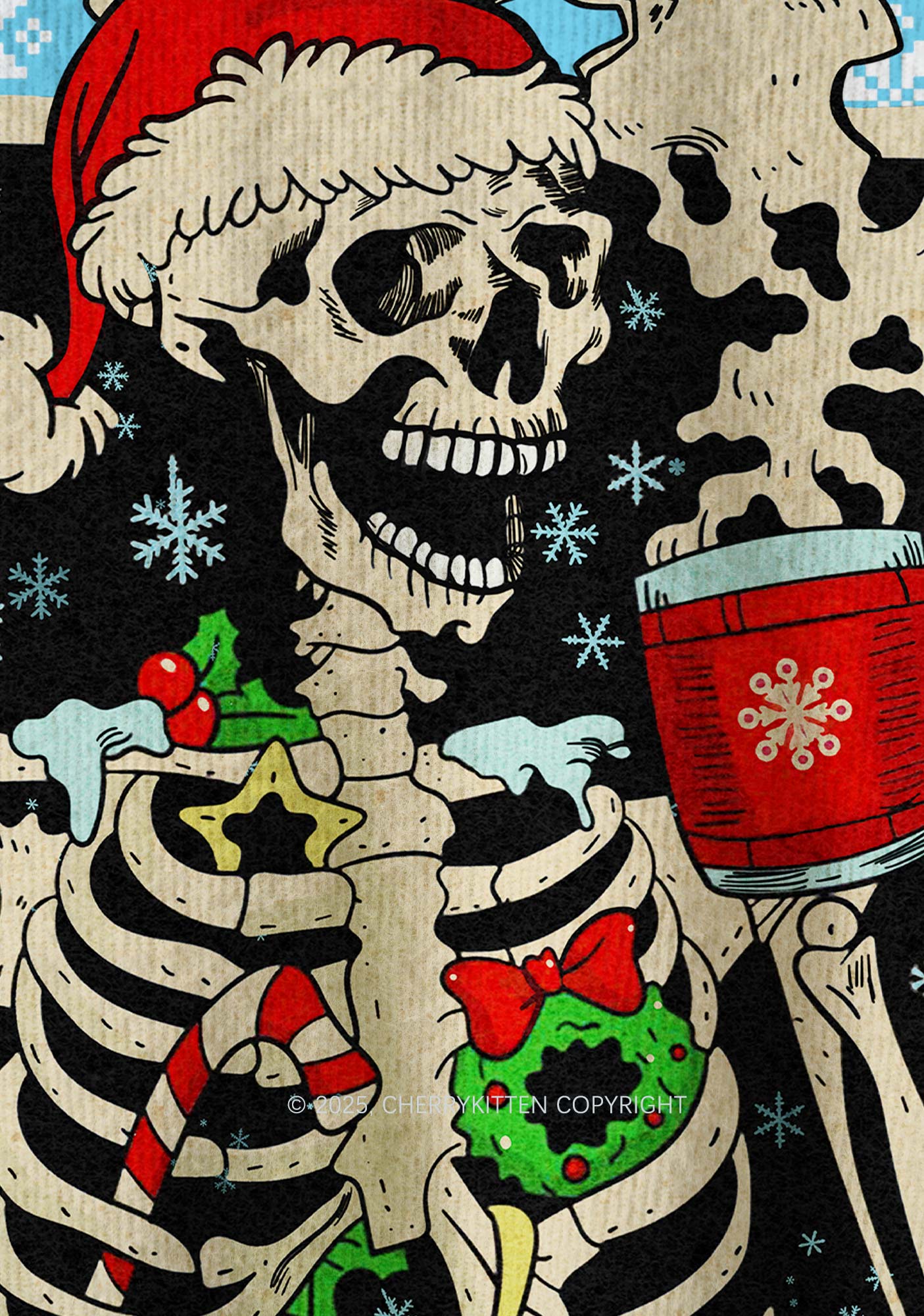 Dead Inside Y2K Christmas Knit Sweatshirt Cherrykitten