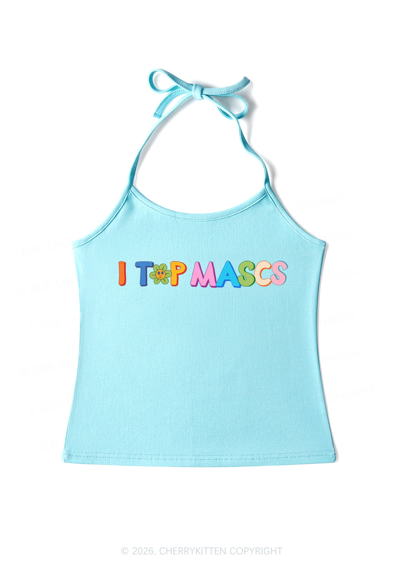 I Top Mascs Pride Y2K Halter Neck Cami Cherrykitten