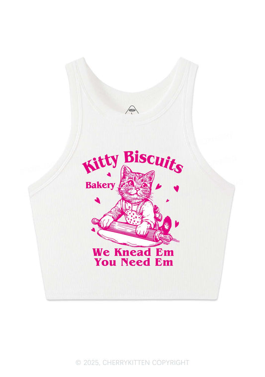 Kitten Biscuits Bakery Valentine's Day Y2K Crop Tank Top Cherrykitten