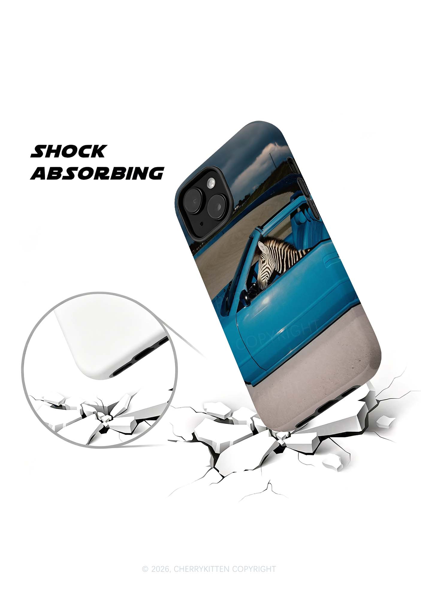 Zebra Driver Y2K Phone Case Cherrykitten