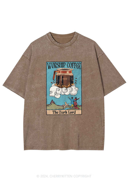 Worship Coffee Y2K Washed Tee Cherrykitten