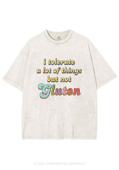 Tolerate Gluten Y2K Shirts Washed Tee Cherrykitten