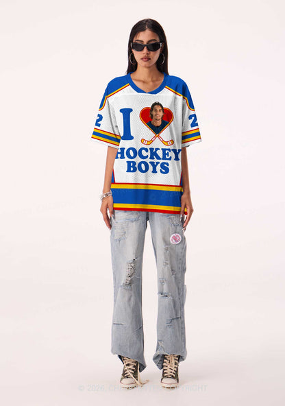 I Love Hockey Boy JL Y2K Sport Jersey Shirts Cherrykitten