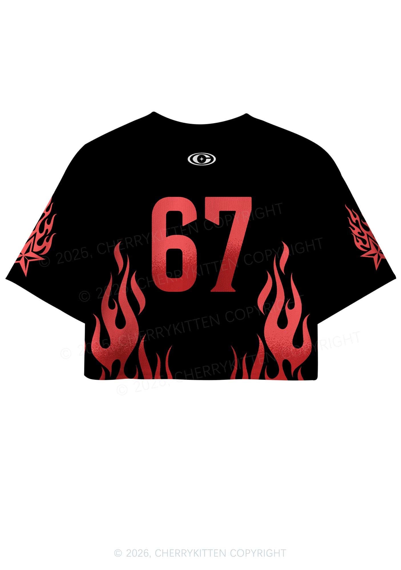 Custom Photos Red Flame I Love My GF BF Y2K Crop Sport Jersey Shirts Cherrykitten