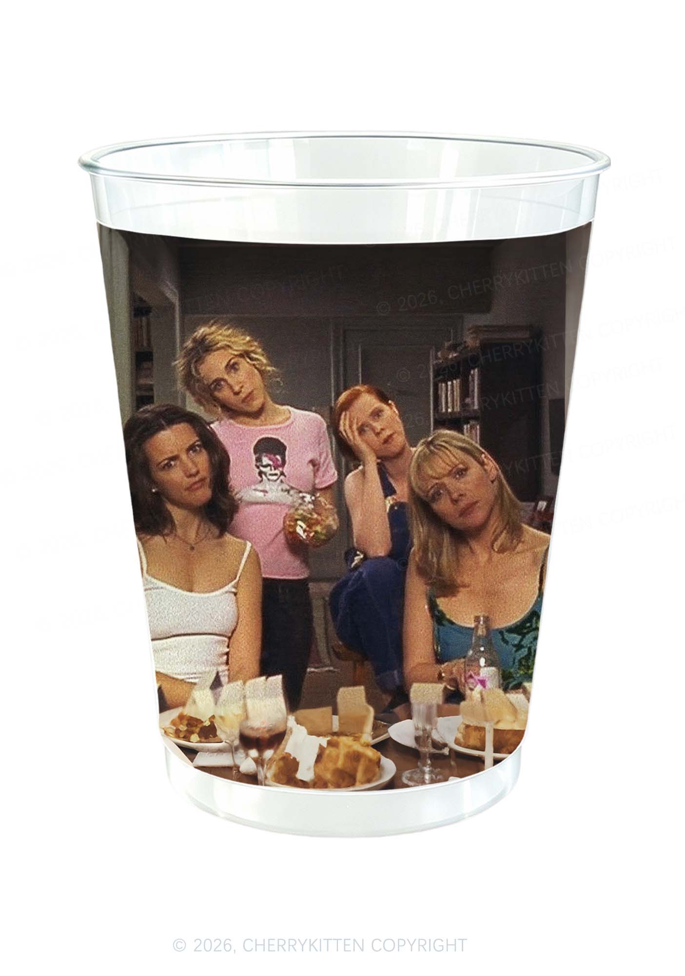 Girl Puzzled Y2K Plastic Cup Cherrykitten