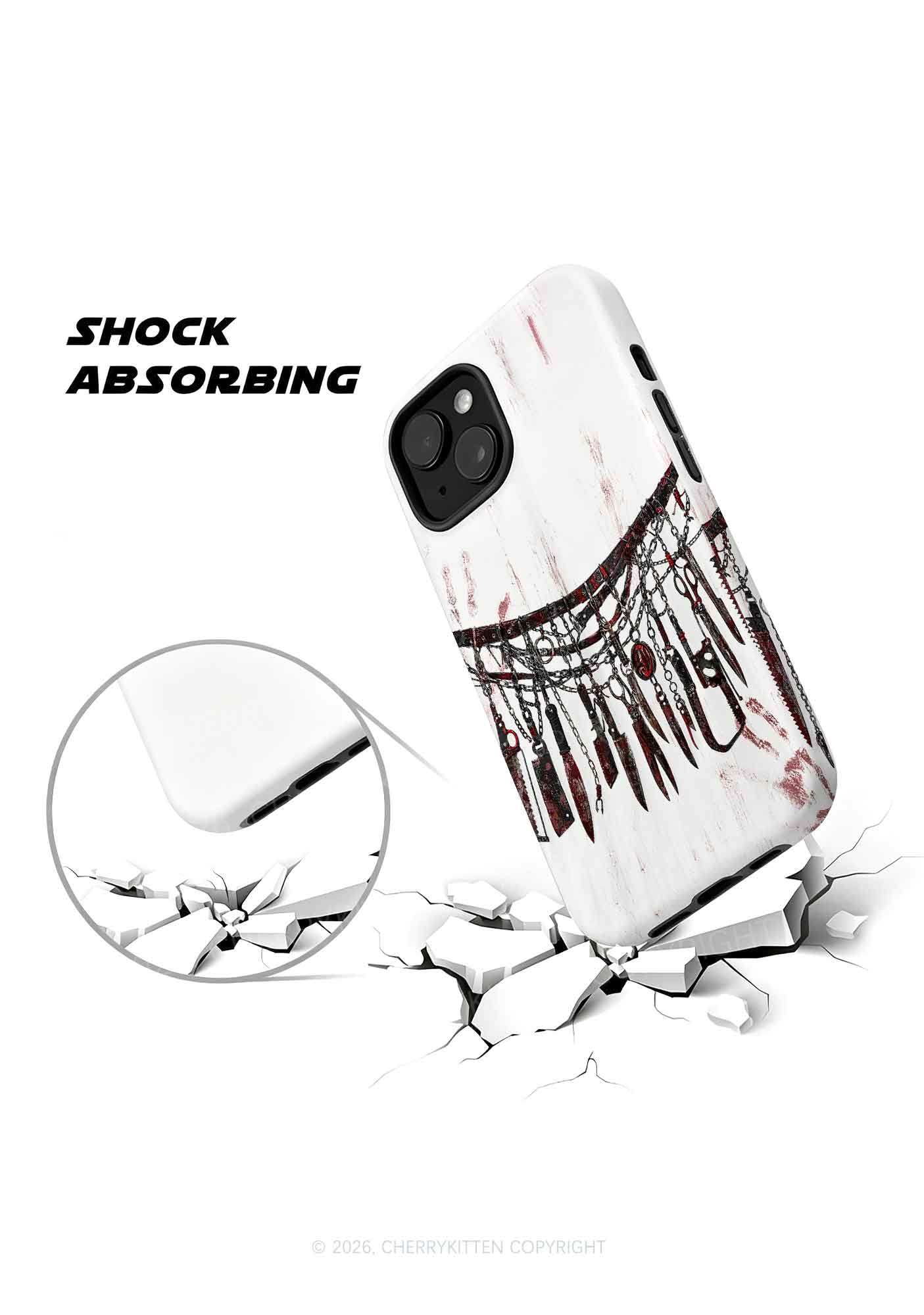 Halloween Bloody Weapon Chains Y2K Phone Case Cherrykitten