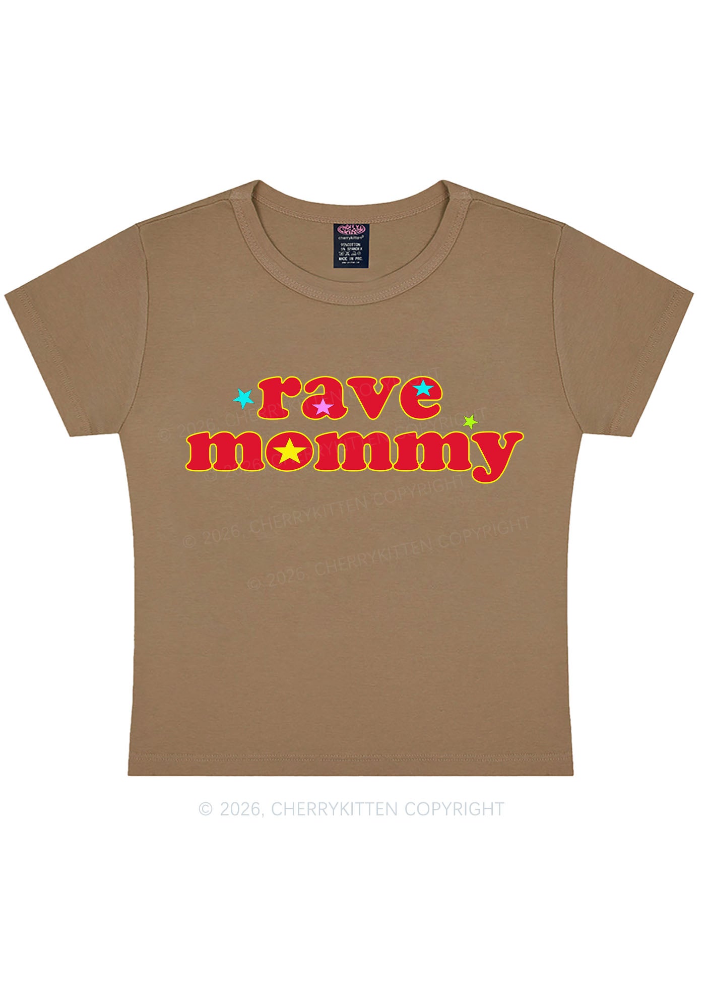 Rave Mommy Y2K Baby Tee Cherrykitten