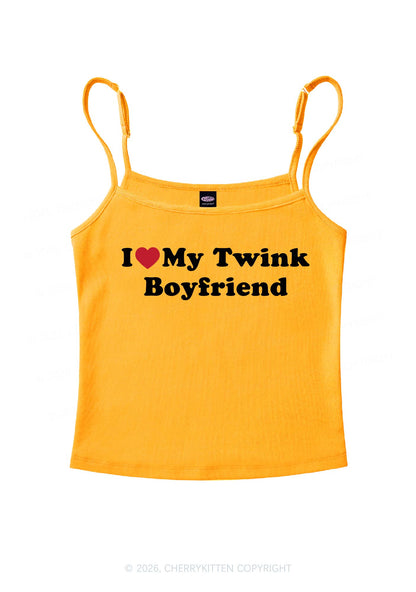 I Love My Twink BF Pride Y2K Spaghetti Strap Cami Cherrykitten
