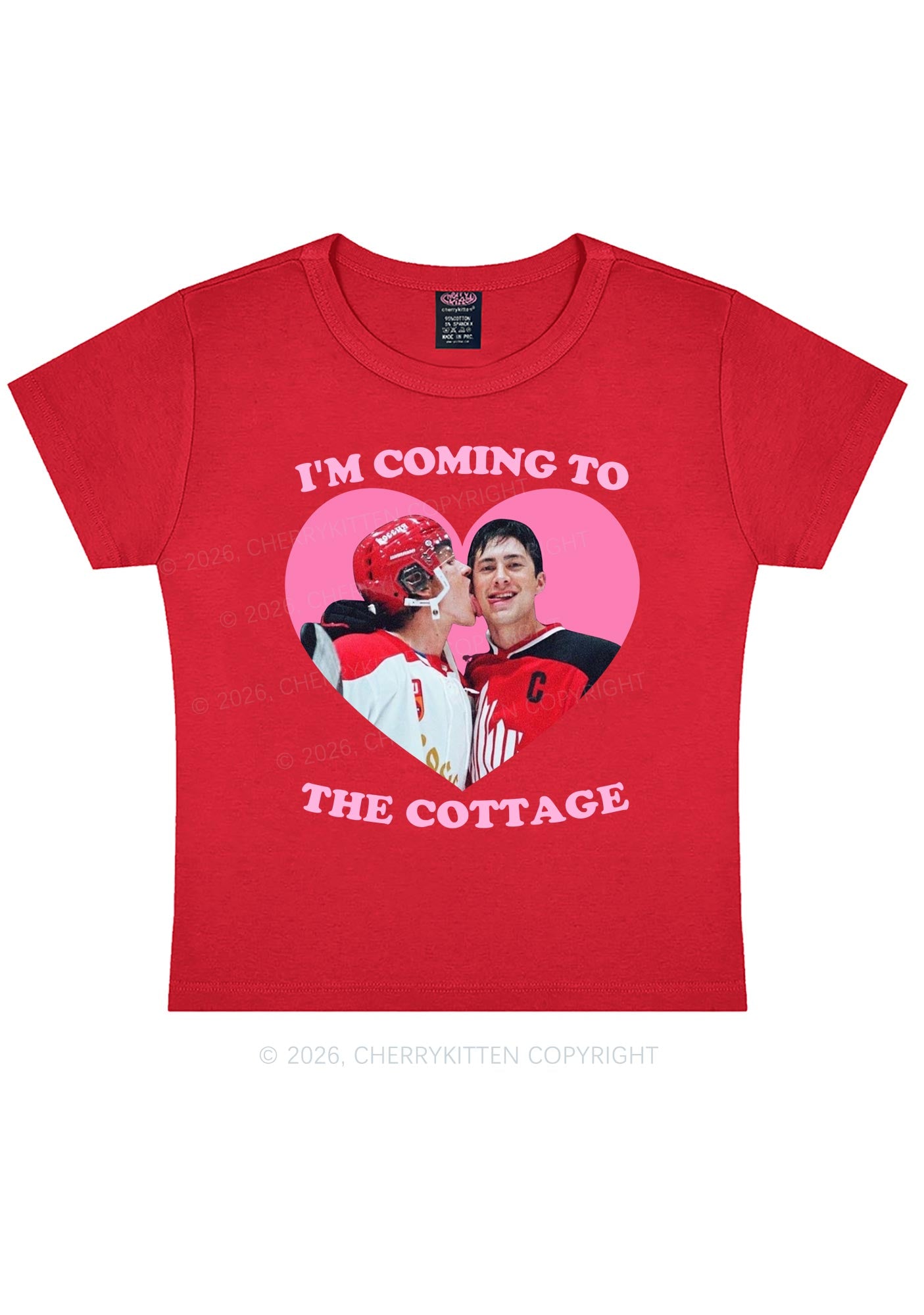 Coming To Cottage HR Y2K Baby Tee Cherrykitten