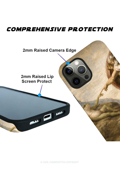 God Hand Touching Frog Y2K Phone Case Cherrykitten