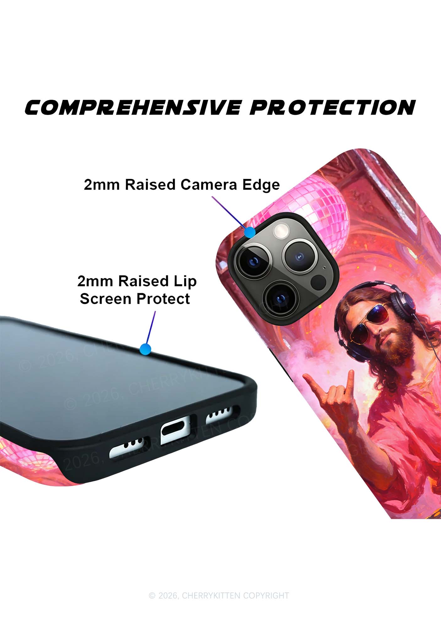 Disco Jesus DJ Y2K Phone Case Cherrykitten