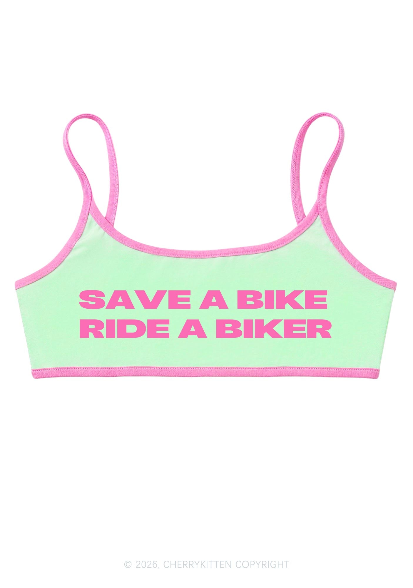 Ride A Biker Y2K Super Crop Cami Cherrykitten