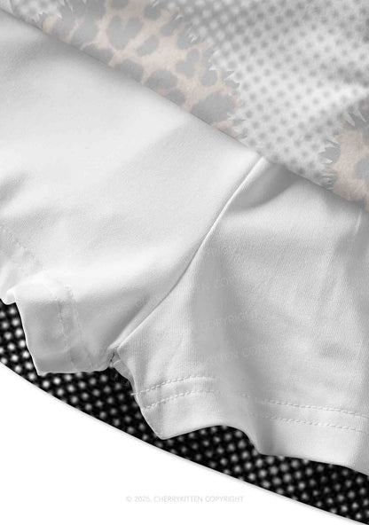 Leopard Hearts Y2K Print Mini Skirt Cherrykitten