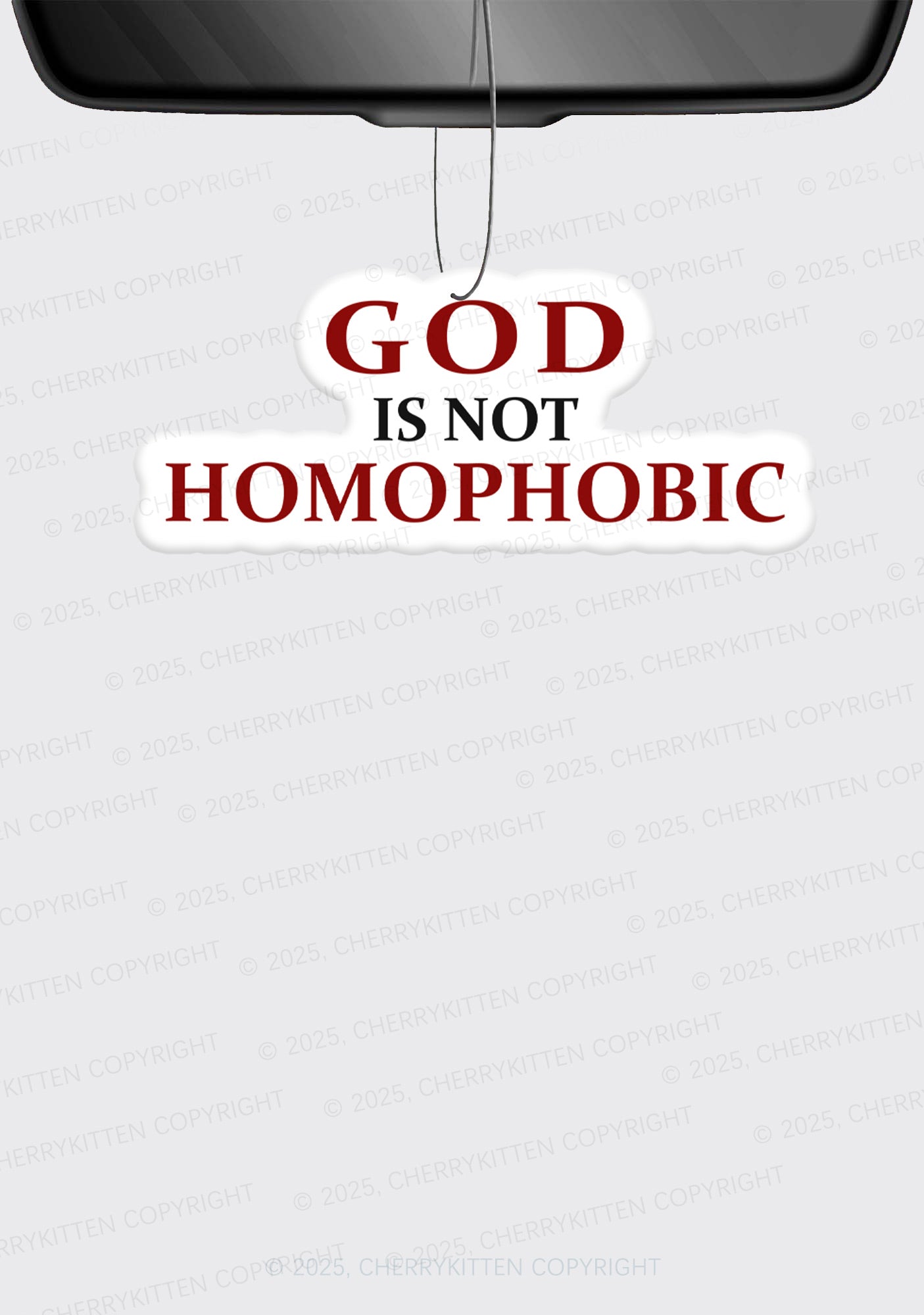 God Is Not Homophobic Pride 1Pc Y2K Car Air Freshener Cherrykitten