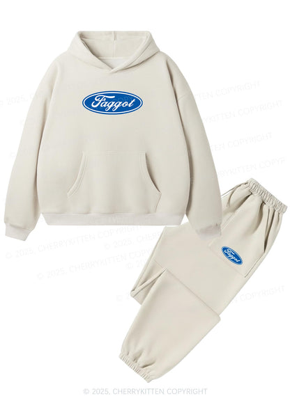 Faggot Pride Y2K Fleece Hoodie Set Cherrykitten