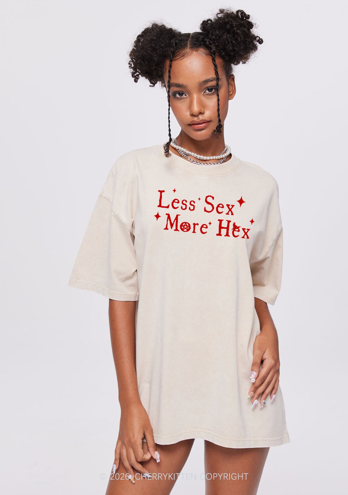 Less Sx More Hex Y2K Shirts Washed Tee Cherrykitten