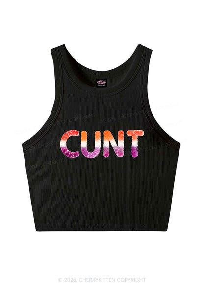 Lesbian Candy Cxxt Pride Y2K Crop Tank Top Cherrykitten