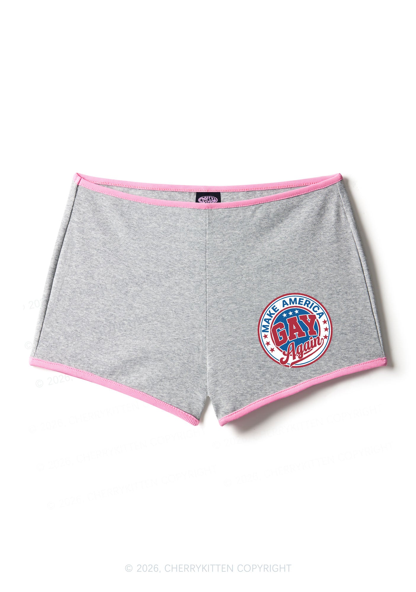 Make America Gay Again Pride Y2K Booty Shorts Cherrykitten