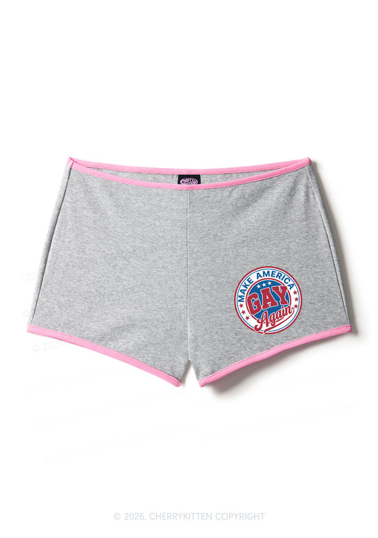 Make America Gay Again Pride Y2K Booty Shorts Cherrykitten