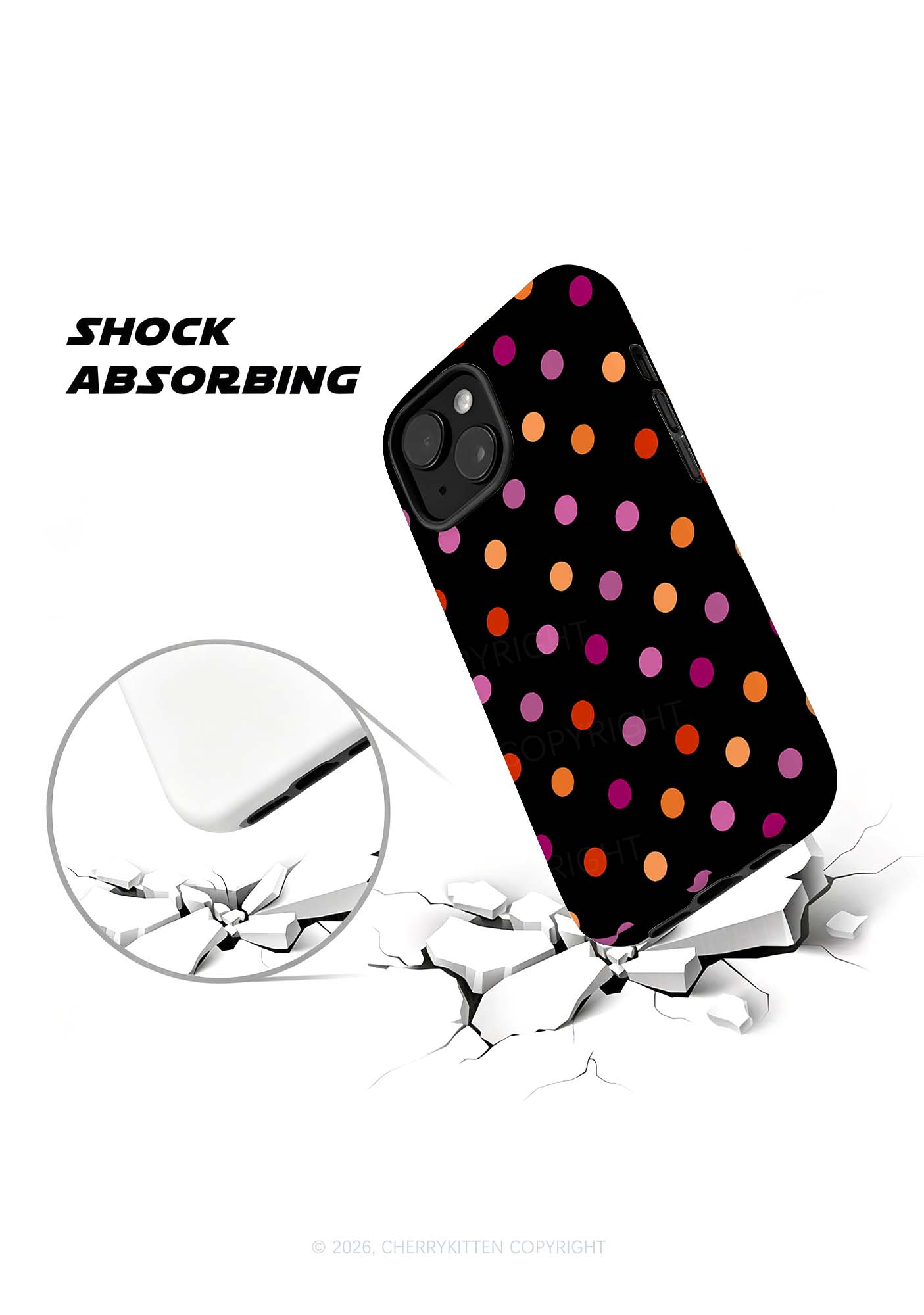 Lesbian Dots Pride Y2K Phone Case Cherrykitten