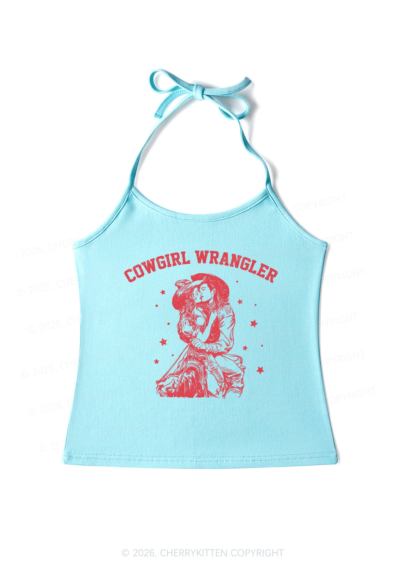 Cowgirl Wrangler Pride Y2K Halter Neck Cami Cherrykitten
