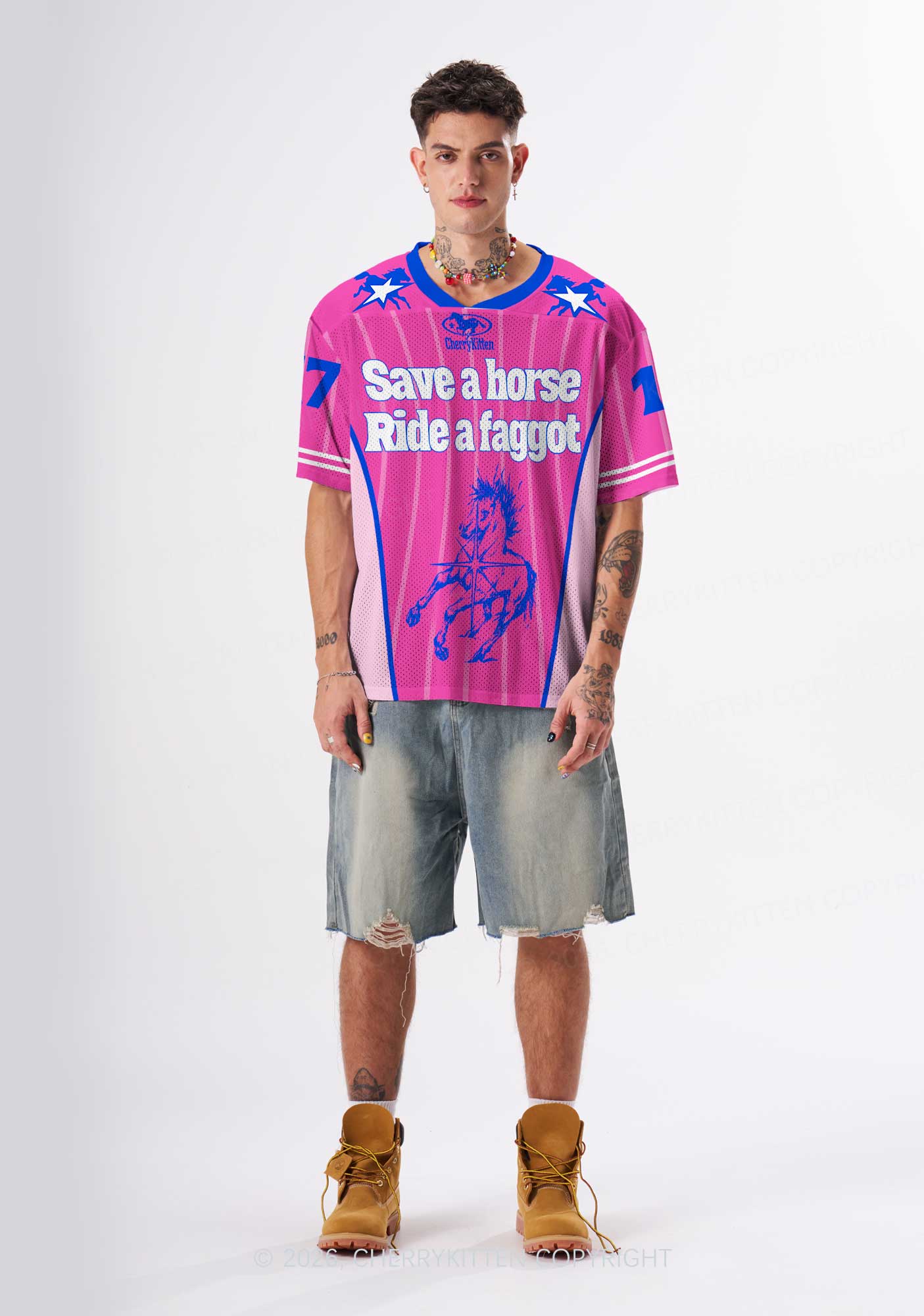 Ride A Faggot Pride Y2K Sport Jersey Shirts Cherrykitten