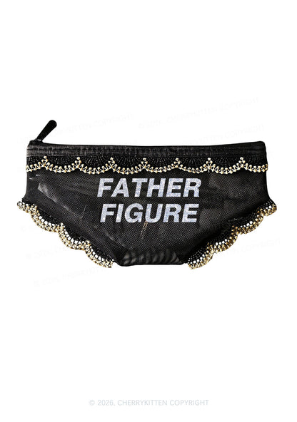 Glitter Father Figure Y2K Briefs Shape Cosmetic Pouch Cherrykitten