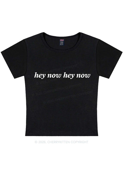 Hey Now Y2K Baby Tee Cherrykitten