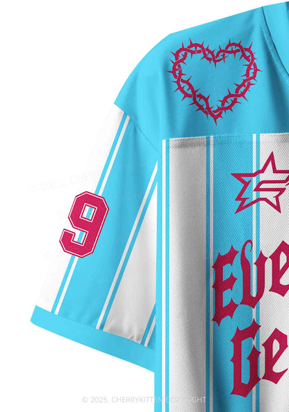 Custom Even Baddies Get Saddies Y2K Crop Sport Jersey Shirts Cherrykitten