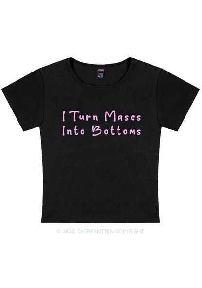 Curvy Turn Mascs Into Bottoms Y2K Baby Tee Cherrykitten