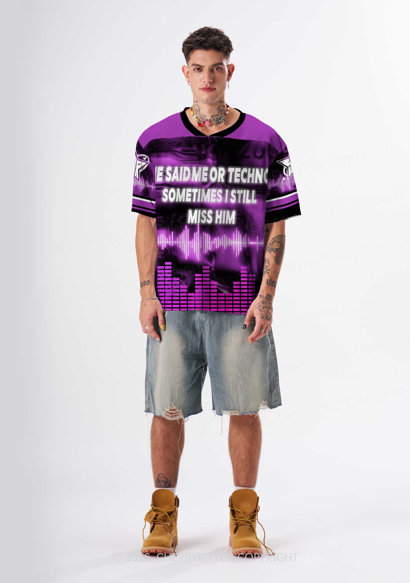 Me Or Techno Y2K Sport Jersey Shirts Cherrykitten