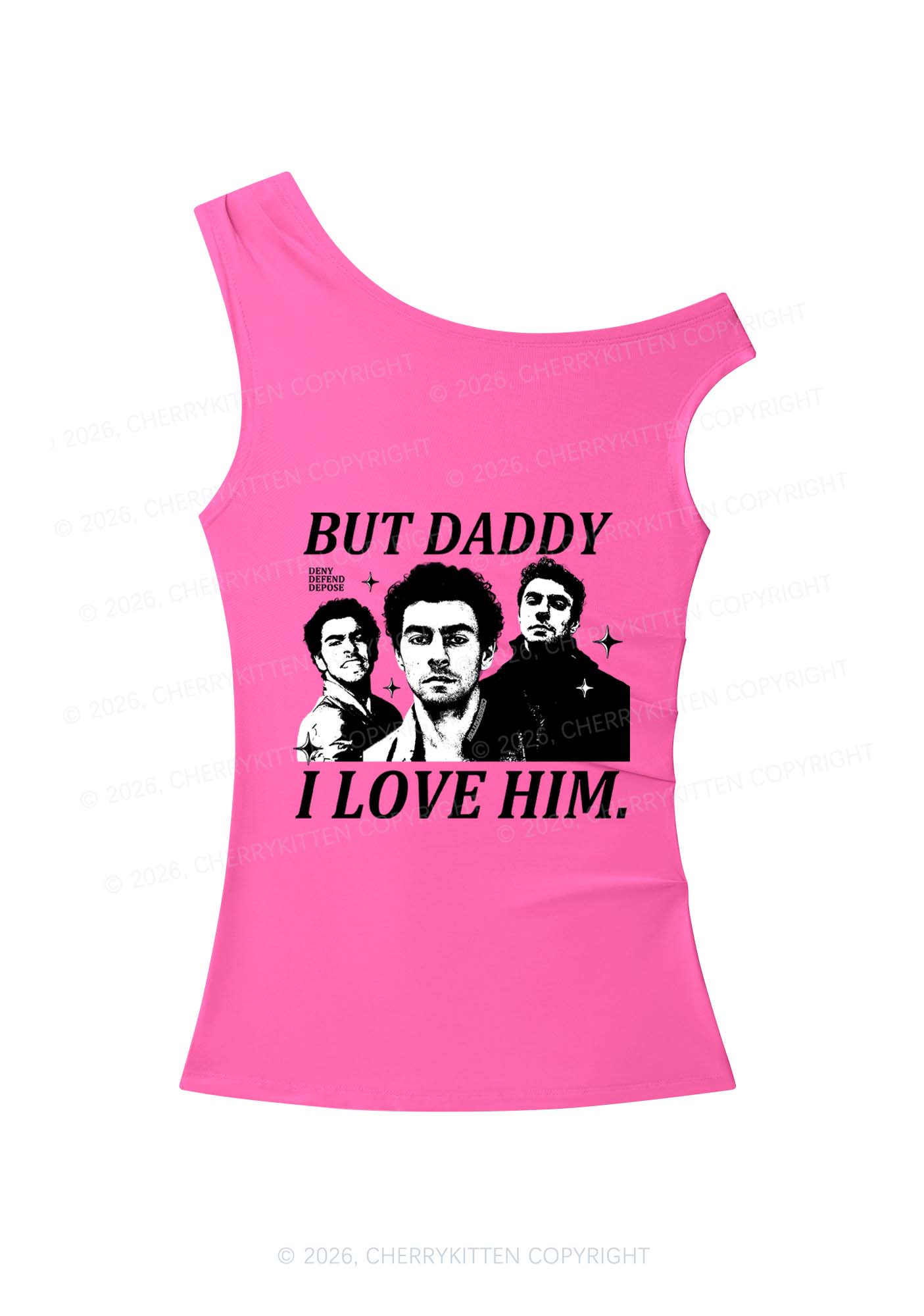 Daddy I Love Luigi Y2K Off Shoulder Tank Top Cherrykitten