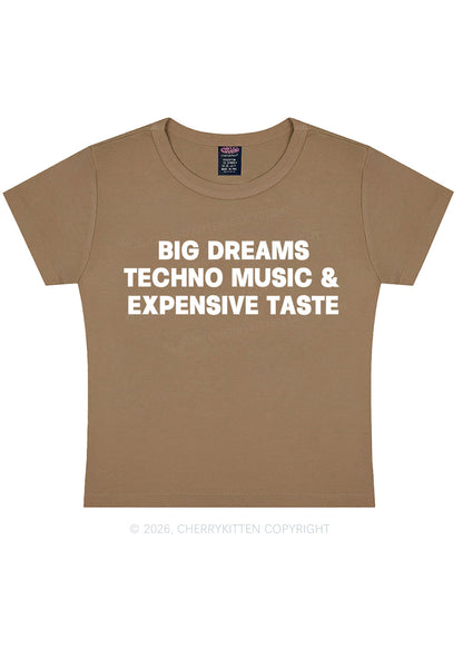 Big Dreams Techno Music Y2K Baby Tee Cherrykitten