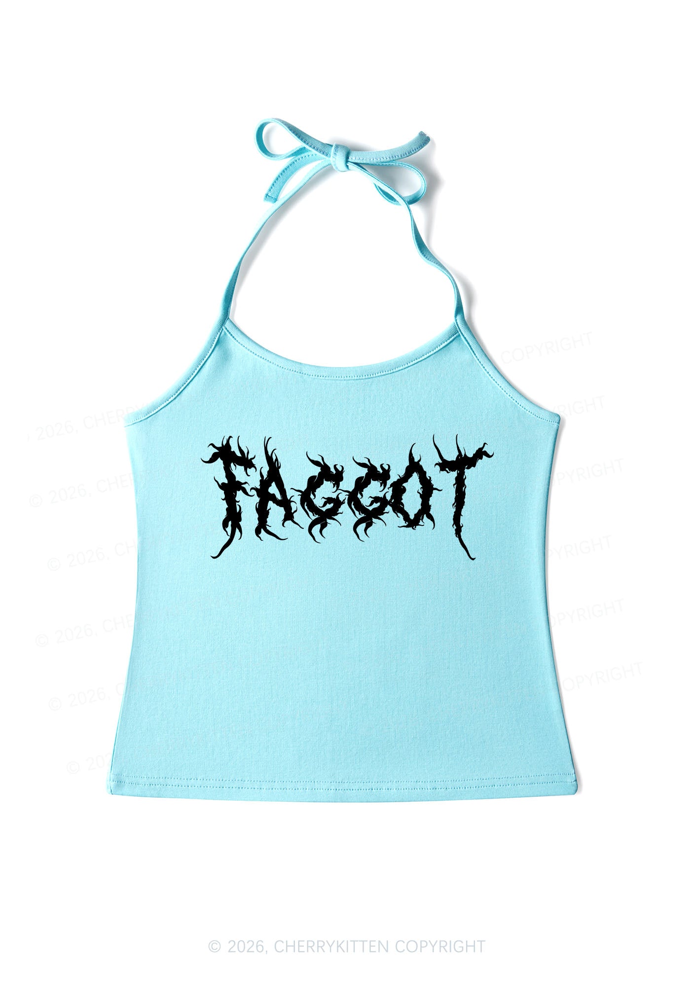 Punk Faggot Pride Y2K Halter Neck Cami Cherrykitten